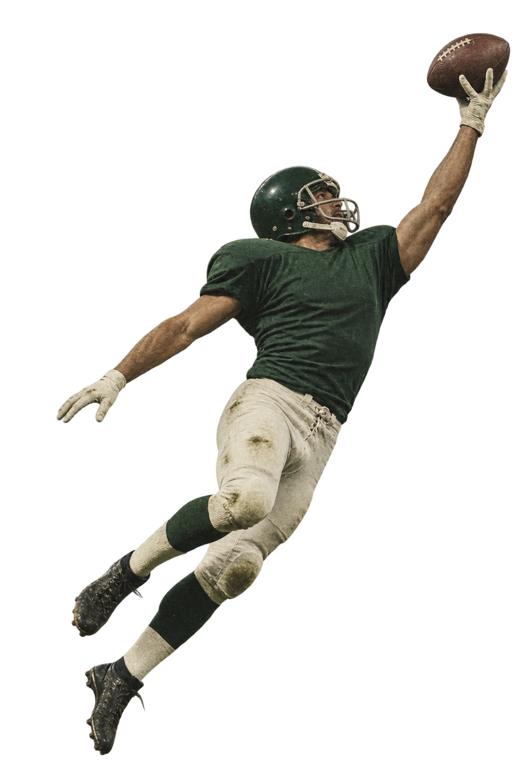 A receiver reaching for the catch, framed as a scouting prospect